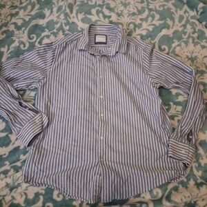 Denim & Flower Blue and White Striped Casual Shirt